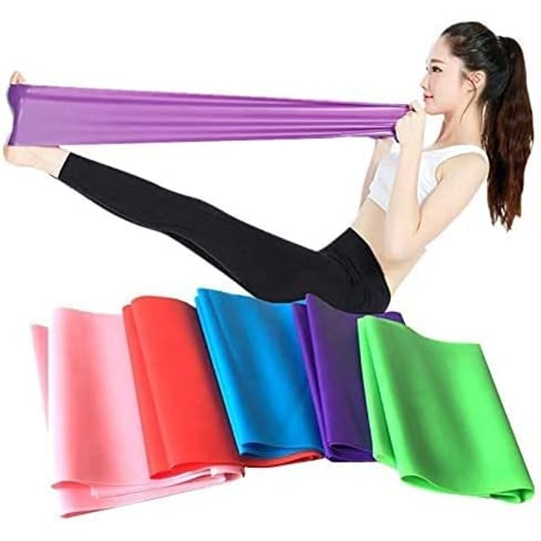 5pcs/set Colorful Resistance Bands Yoga Straps Fitness Exercise