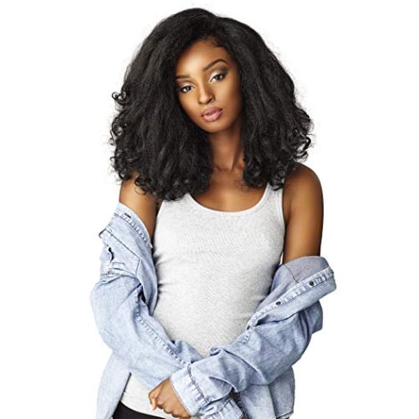 Sensationnel Curls Kinks And Co All Curl Types From 3B-4C Instant Weave /2 Half Wig - Iw Rain Maker [Jet Black]