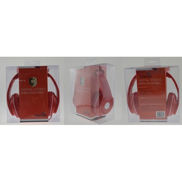 Eklasse EK361 Wired Headphone Red Eklasse EK361 Wired Headphone Red
