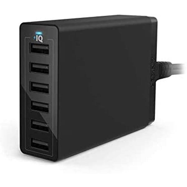 Anker Power Port 6 USB Charging Hub Black