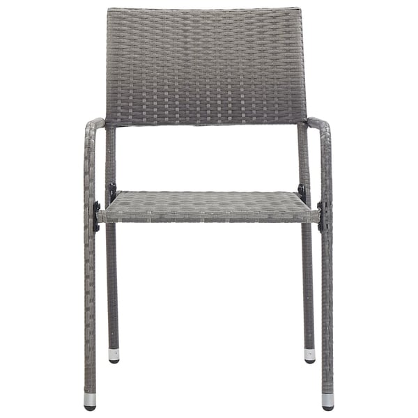 vidaXL 7 Piece Garden Dining Set Poly Rattan Anthracite & Grey vidaXL 7 Piece Garden Dining Set Poly Rattan Anthracite & Grey