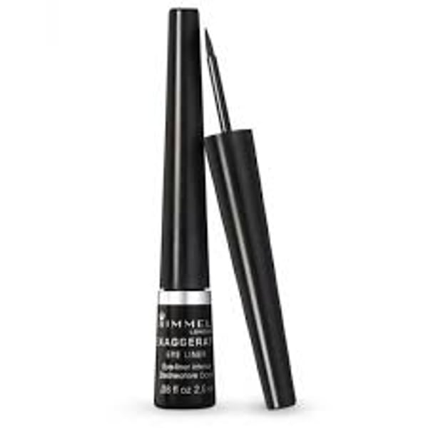 Rimmel London 65001 Exaggerate Liquid Eyeliner Black A Black Shade with A glossy Finish