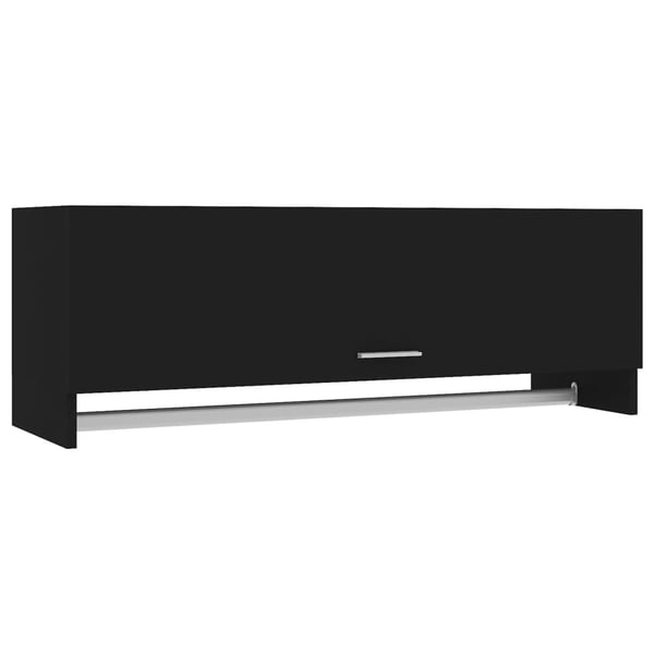 Vidaxl Wardrobe Black 100x32.5x35 Cm Engineered Wood Vidaxl Wardrobe Black 100x32.5x35 Cm Engineered Wood