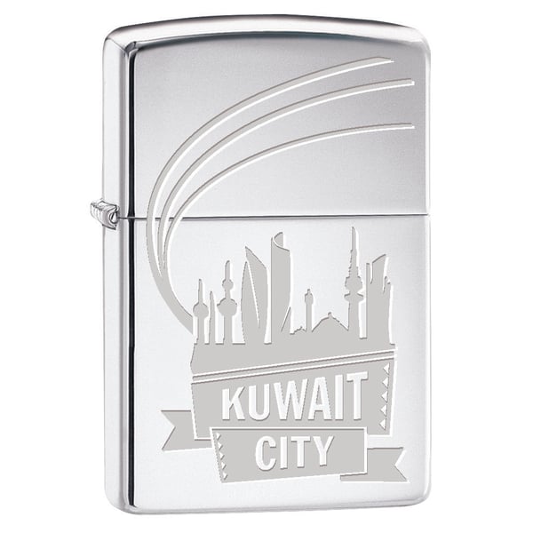Zippo Mp326681 250 Kuwait City Banner High Polish Chrome Windproof Lighter