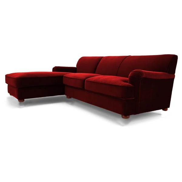 Galaxy Design Orson L Shape Sofa Red