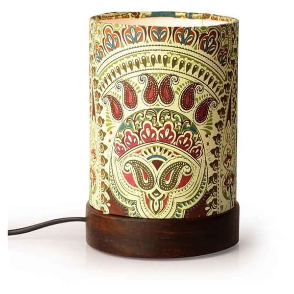 Mini Ethnic Table Lamp In Sheesham Wood Mini Ethnic Table Lamp In Sheesham Wood