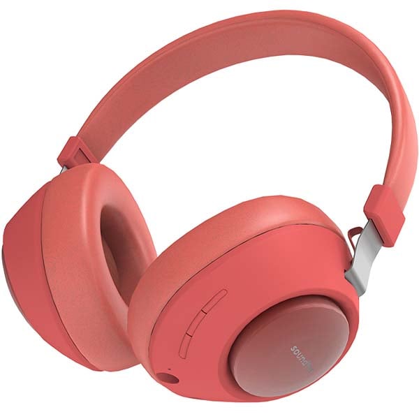 Porodo PD-X1008WLH-RD Soundtec Deep Sound Wireless Over Ear Headphone Red