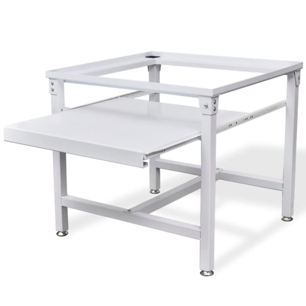 vidaXL Washing Machine Pedestal with Pull-Out Shelf White vidaXL Washing Machine Pedestal with Pull-Out Shelf White