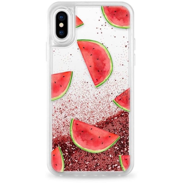 Casetify Glitter Case iPhone Xs/X Rose Gold Watermelon Shuffle