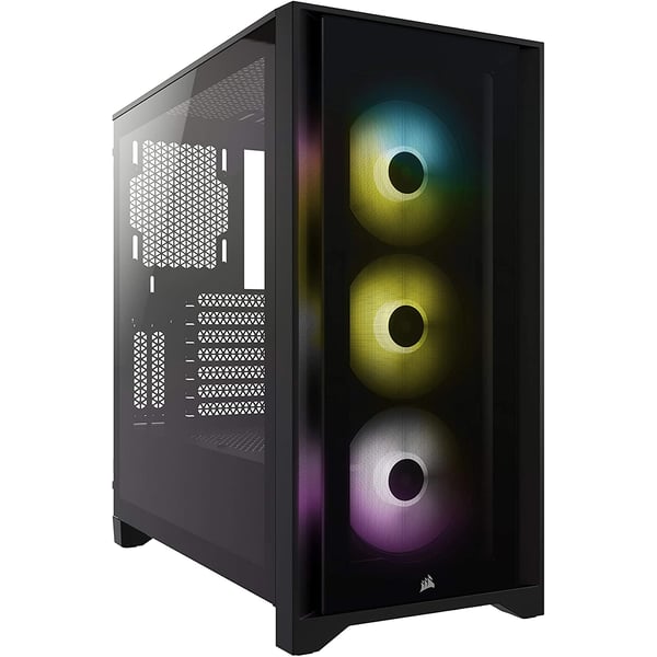 Corsair Icue 4000x Rgb Mid Tower Pc Case Black (cc-9011204-ww)