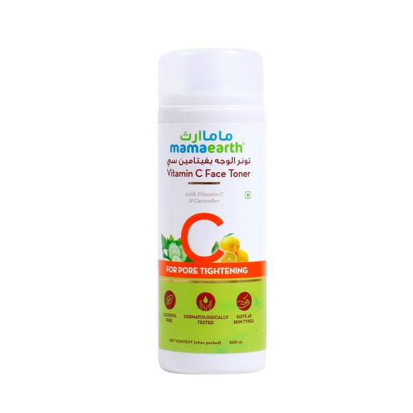 Mamaearth Vitamin C Face Toner With Vitamin C & Cucumber For Pore Tightening, 200ml