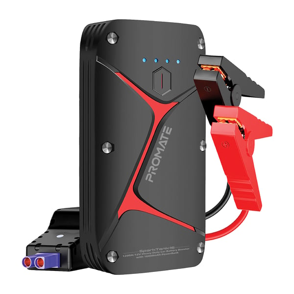 Promate Car Jump Starter Power Bank, IP67 Water Resistant Portable Car Battery Booster with 16000mAh SparkTank-16