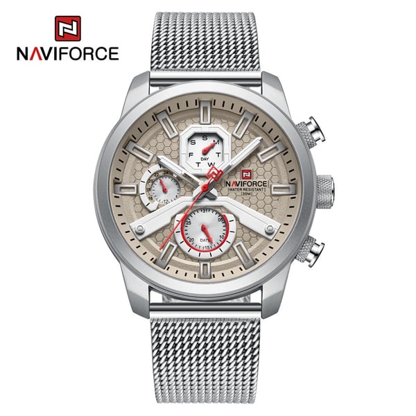 Naviforce NF9211S-SLVR/WHT-Unique Style comes naturally to tough guys Naviforce NF9211S-SLVR/WHT-Unique Style comes naturally to tough guys