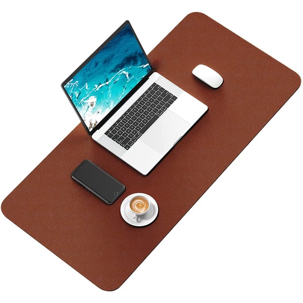 Leather Desk Pad Protector, Mouse Pad, Office Desk Mat, Non-Slip PU Leather Desk Blotter,Laptop Desk Pad, Waterproof Desk Writing Pad for Office and Home (Black,31.5