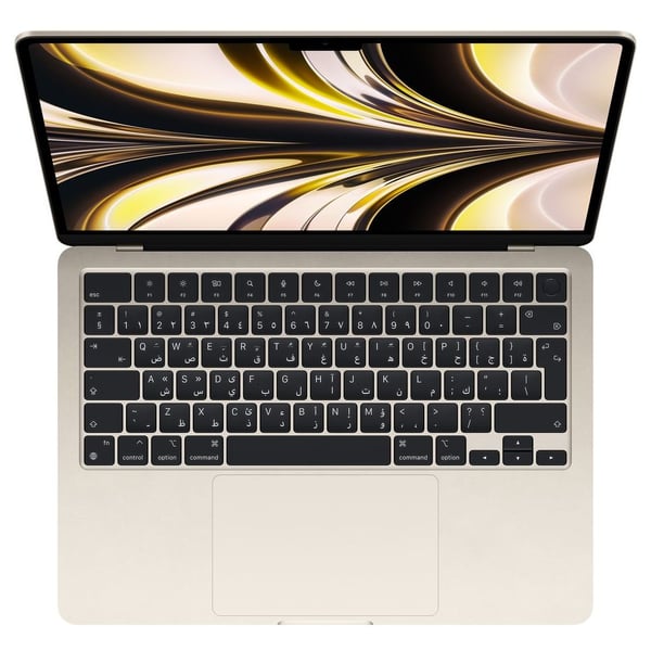 Apple MacBook Air 13.6-inch (2022) - M2 Chip 8GB 256GB 8-core GPU Starlight English/Arabic Keyboard Apple MacBook Air 13.6-inch (2022) - M2 Chip 8GB 256GB 8-core GPU Starlight English/Arabic Keyboard
