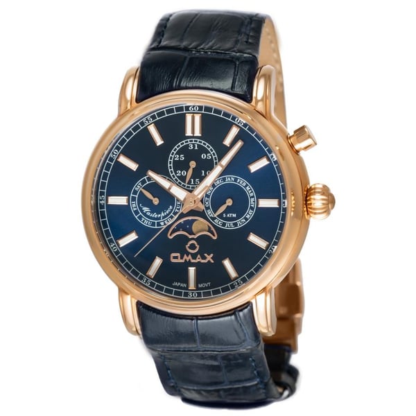 Omax Masterpiece Collection Blue Leather Analog Watch For Men MG32R44I Omax Masterpiece Collection Blue Leather Analog Watch For Men MG32R44I