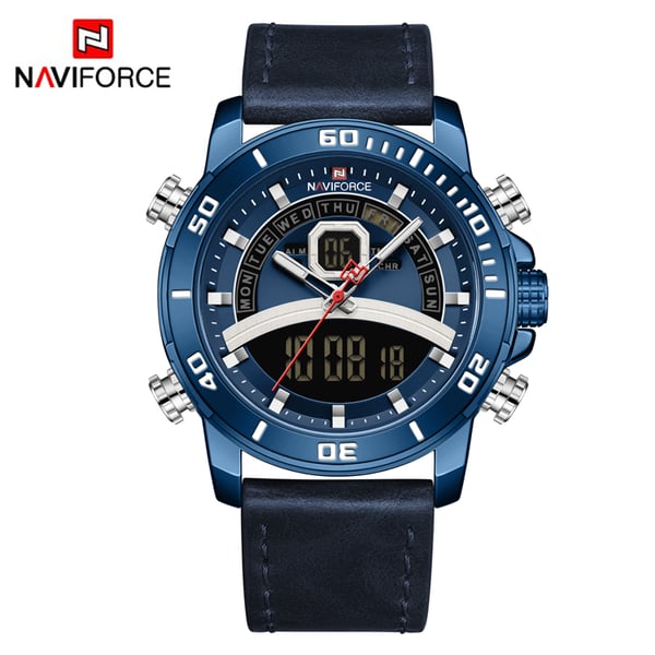 Naviforce NF9181L-BLU/SLVR- Glazier Men's Waterproof Watch Naviforce NF9181L-BLU/SLVR- Glazier Men's Waterproof Watch