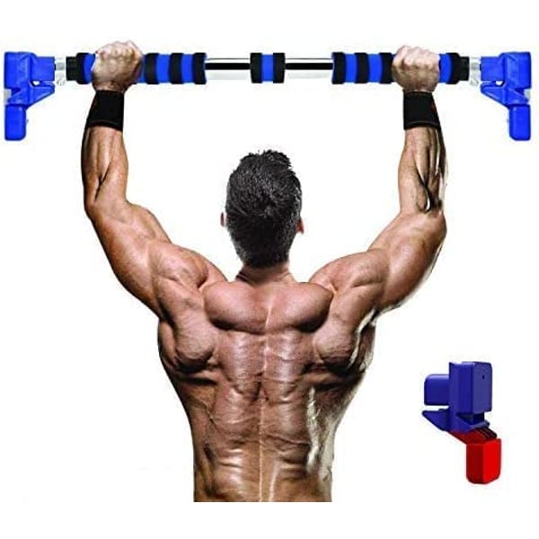 ULTIMAX Pull-up bar Chin Up Bar for Doorway No Screws,Upper Body Workout Bar with Safety Locking Catch,Heavy Duty Home Fitness Door Exercise Bar,Ajustable Width for Home Gym Exercise-(110cm-130cm)