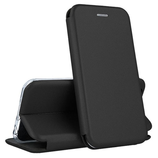 2B Flip Leather Cover Black For Huawei Y6 Prime 2018