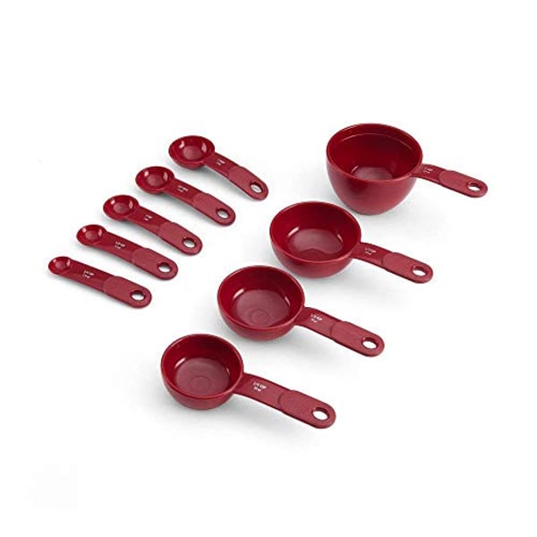 Kitchenaid 9-Piece Measuring Cup And Spoon Set, Red