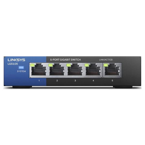 Linksys LGS105 5-Port Unmanaged Gigabit Ethernet Switch Linksys LGS105 5-Port Unmanaged Gigabit Ethernet Switch