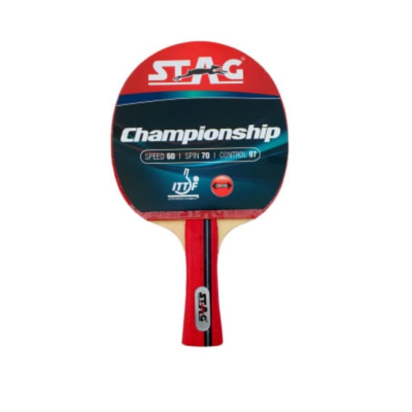 Stag Championship Table Tennis Racquet(multi- Color, 172 Grams, Intermediate)