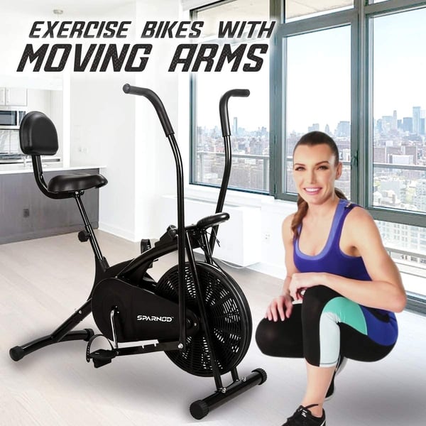 Sparnod Fitness SAB-05 Air Bike Exercise Cycle for Home Gym - Sparnod Fitness SAB-05 Air Bike Exercise Cycle for Home Gym -