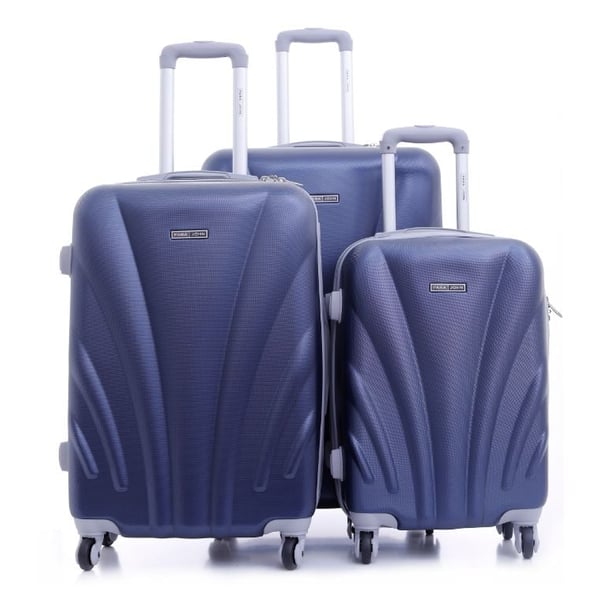 Para John ABS Luggage Travel Trolley With 4 Wheels 3pcs Set Dark Blue Para John ABS Luggage Travel Trolley With 4 Wheels 3pcs Set Dark Blue
