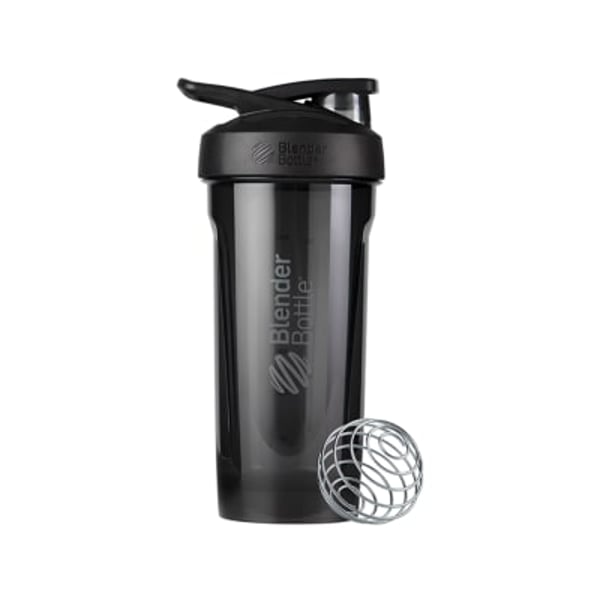 Blenderbottle Strada Shaker Cup Perfect For Protein Shakes And Pre Workout, 28-ounce, Black