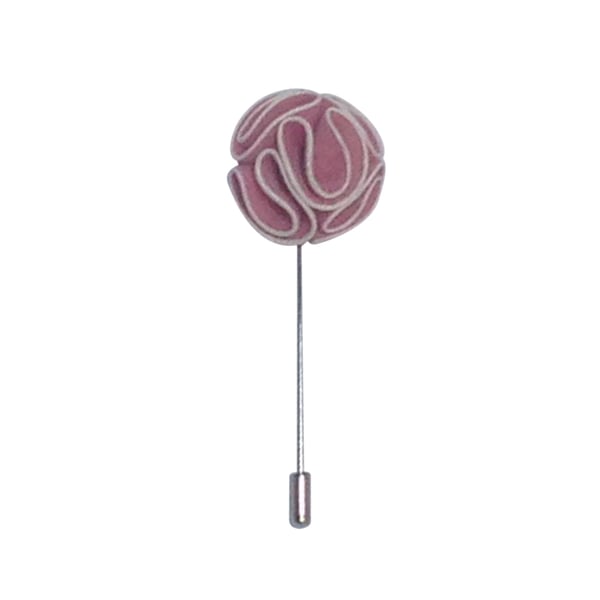 Soko Mesh Handcrafted Flower Boutonniere Baby Pink For Men