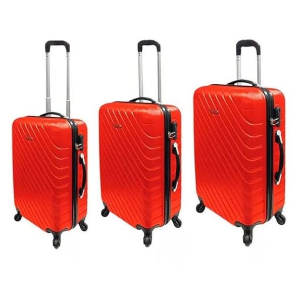 Highflyer Pizza Series Trolley Luggage Bag Red 3pc Set TH10113PC