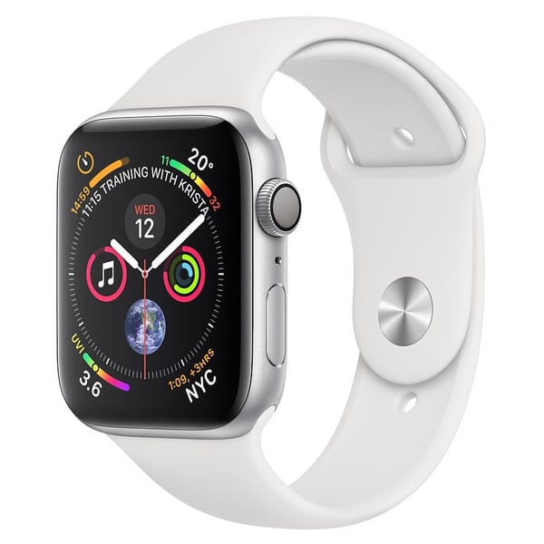 Buy Apple Watch Series 4 Gps 40mm Silver Aluminium Case With White Sports Band Price Specifications Features Sharaf Dg