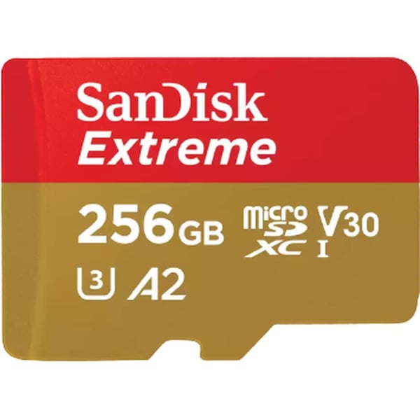 Sandisk Memory Card Extreme MicroSD UHS I 256GB Red/Beige SDSQXAV-256G-GN6MN