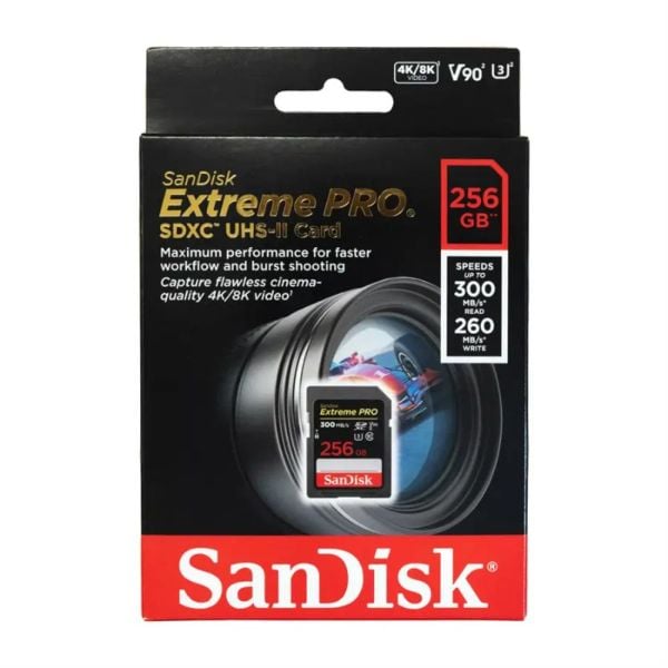 Sandisk Extreme Pro SDXC Memory Card 256GB SDSDXDK-256G-GN4IN Sandisk Extreme Pro SDXC Memory Card 256GB SDSDXDK-256G-GN4IN