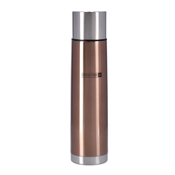 Royalford Stainless Steel Vacuum Bottle Brown/silver 1l Royalford Stainless Steel Vacuum Bottle Brown/silver 1l