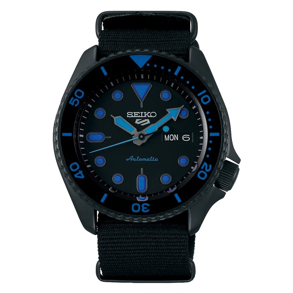 Seiko 5 Sports Black Nylon Analog Watch For Men