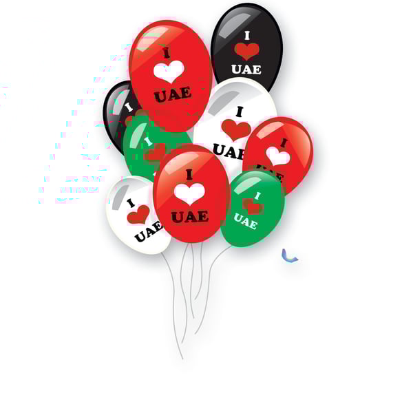 I Love Uae Printed Balloons 15pcs Per Pk I Love Uae Printed Balloons 15pcs Per Pk