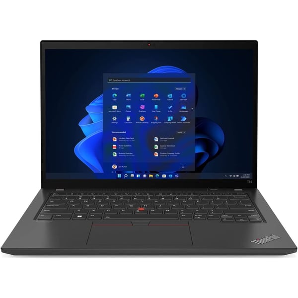 Lenovo ThinkPad T14 Gen 3 (2022) Laptop - 12th Gen / Intel Core i7-1260P / 14inch WUXGA / 512GB SSD / 16GB RAM / 2GB NVIDIA GeForce MX550 Graphics / Windows 11 Pro / English & Arabic Keyboard / Black / Middle East Version - [21AH006LGR]