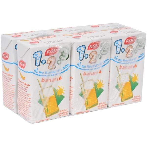 KDD Kids 123 Banana Milk 125 ml (Pack of 6pcs) KDD Kids 123 Banana Milk 125 ml (Pack of 6pcs)
