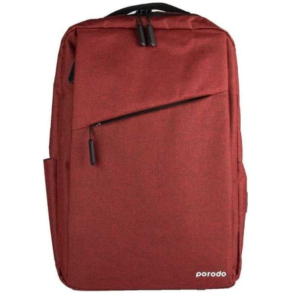Porodo Lifestyle Nylon Fabric Laptop Backpack 15.6inch Red