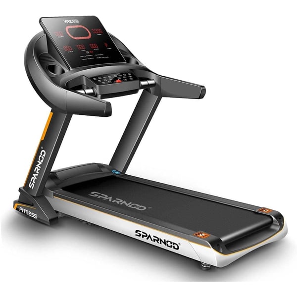 Sparnod Fitness Stc-4850 (4 Hp Ac Motor) Automatic Motorized Walking And Running Semi-commercial Treadmill Black