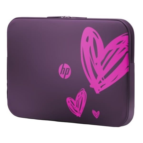 HP Spectrum Hearts Ladies edition Laptop Sleeve 15.6inch Purple 1AT98AA