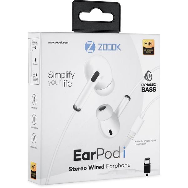 Zoook EARPOD I Lightning In Ear Headset White