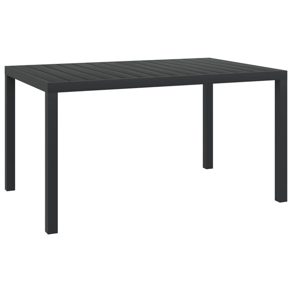 vidaXL Garden Table Black 150x90x74 cm Aluminium and WPC vidaXL Garden Table Black 150x90x74 cm Aluminium and WPC