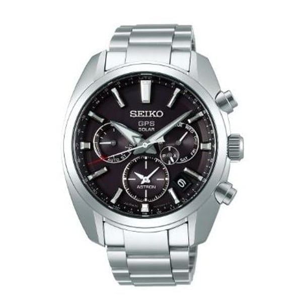 Seiko Astron Silver Metal Analog Watch For Men SSH021J1