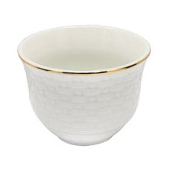 Royalford 12-piece Fine Porcelain Cawa Cup Set Elegant Golden Rim Royalford 12-piece Fine Porcelain Cawa Cup Set Elegant Golden Rim