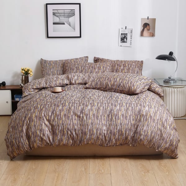 Buy LUNA HOME King Size 6 Pieces set, Retro Style Brown Print Bedding