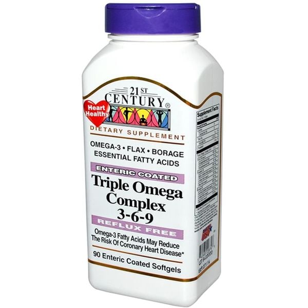 Buy 21St Century Triple Omega Complex Enteric Coated 90 Softgels