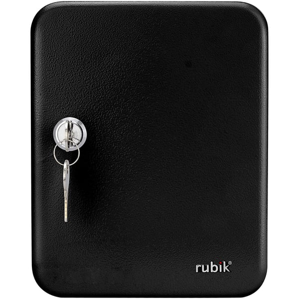 Rubik Key Cabinet Wall Mount Design Safe Box with Key Lock (20 Key Capacity) Black