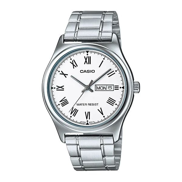 Casio Timepieces Grey Stainless Steel Men Watch MTP-V006D-7BUDF Casio Timepieces Grey Stainless Steel Men Watch MTP-V006D-7BUDF